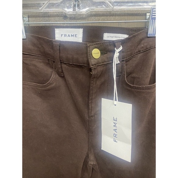 FRAME DENIM Le High Skinny Crop Jeans Size 24 Mahogany NEW - Picture 6 of 11
